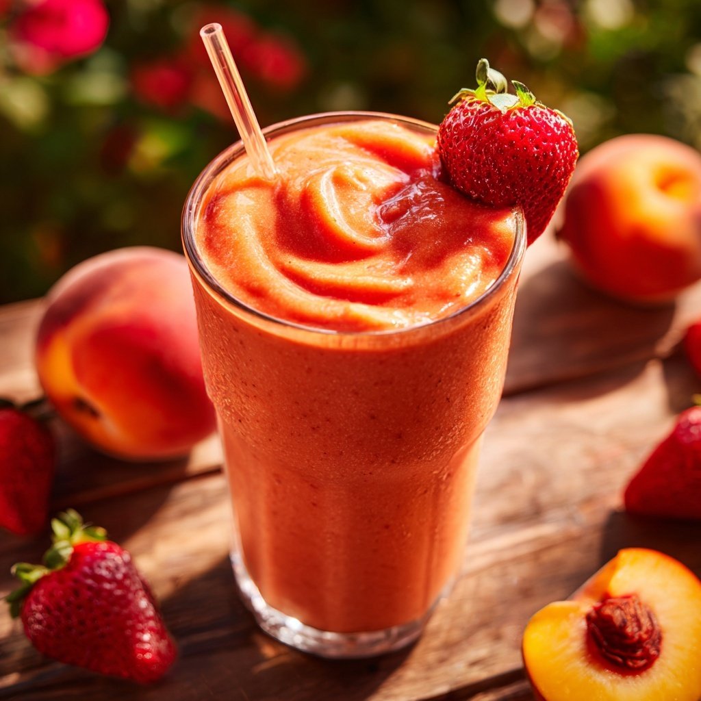 Peach Strawberry Smoothie