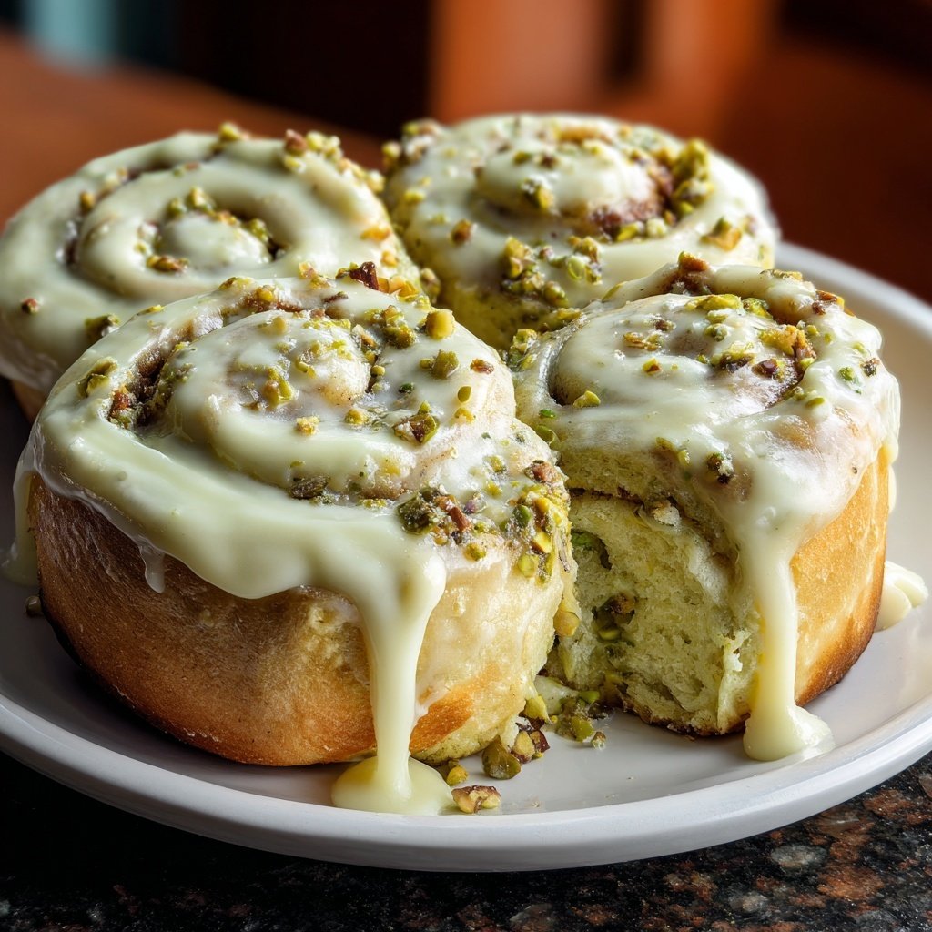 🌟 Perfect Pistachio Rolls with Cream Cheese Frosting 🌟