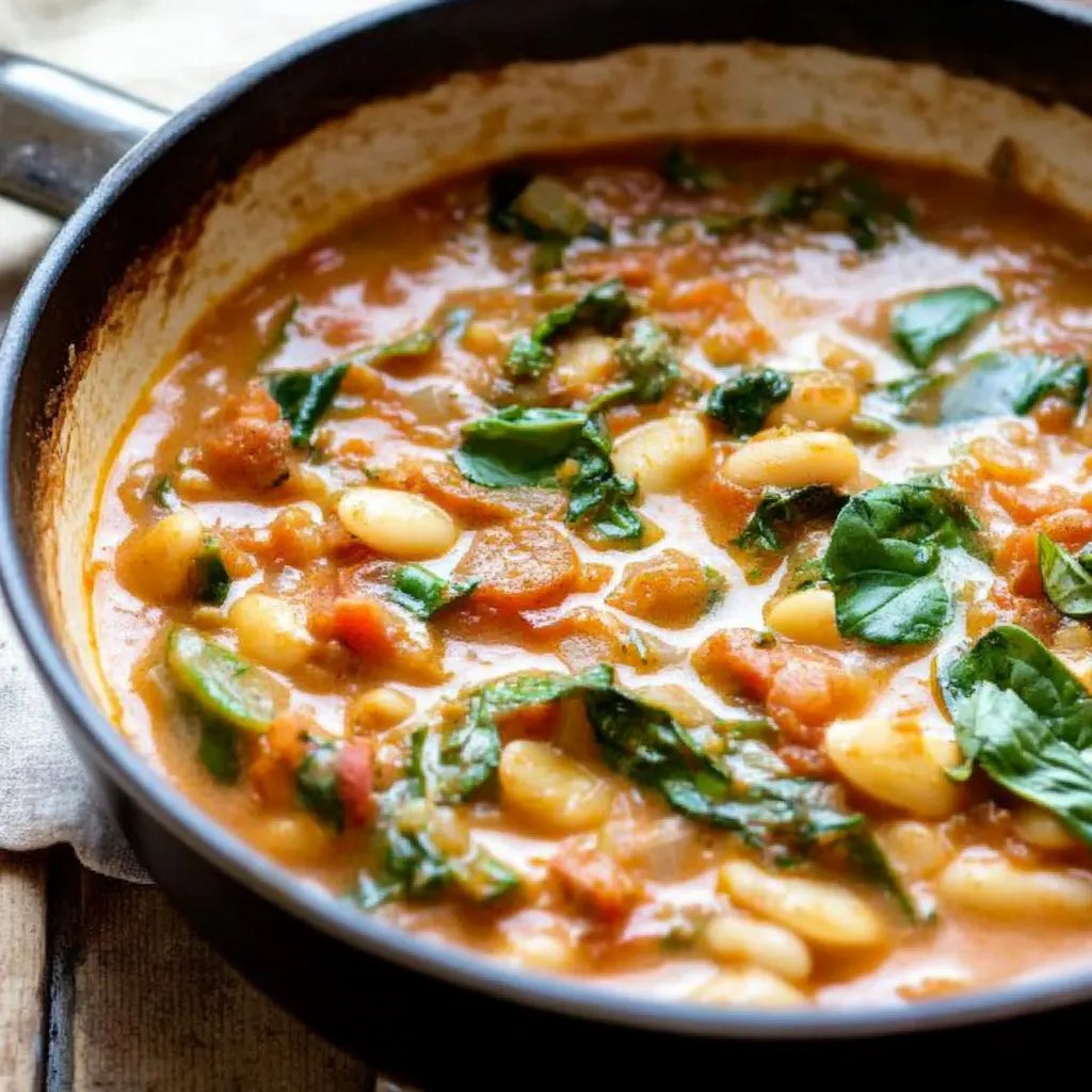Creamy Vegan Tomato White Bean Stew