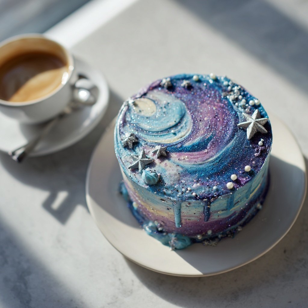 Galaxy Themed Pisces Cake