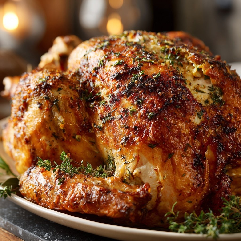 Seasonal & Festive Thanksgiving Herb Stuffed Turkey