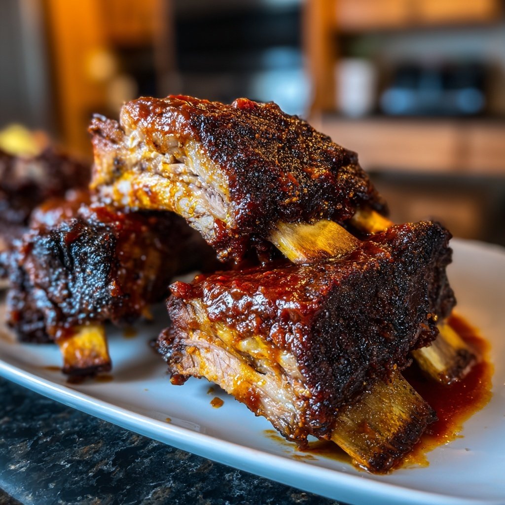 Beef Ribs with Tomato Sauce and Chipotle