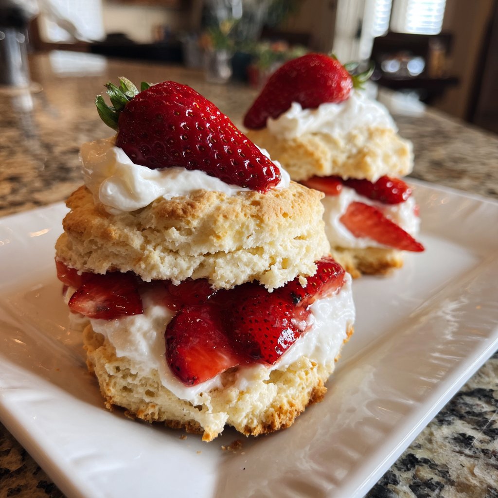 Easy Strawberry Shortcake With Homemade Biscuits