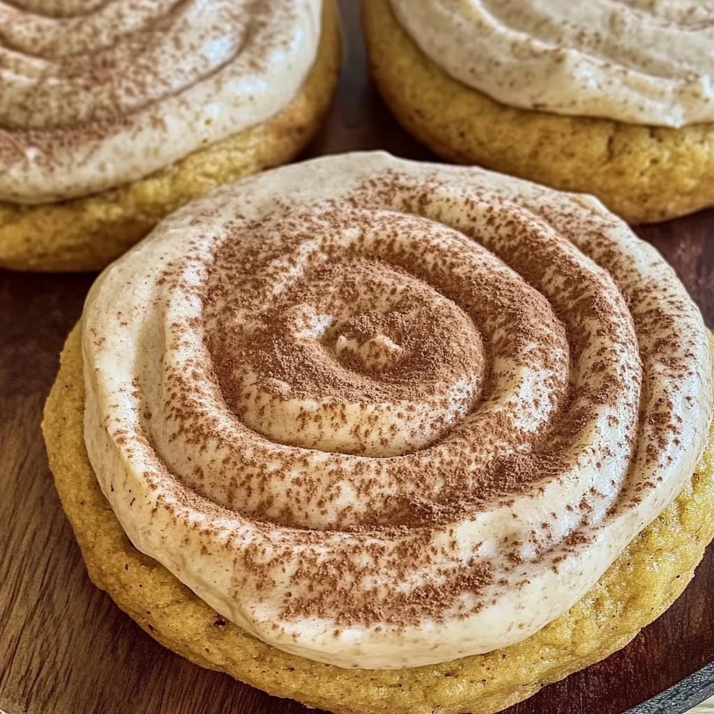 Soft Pumpkin Cookies with Cinnamon Frosting