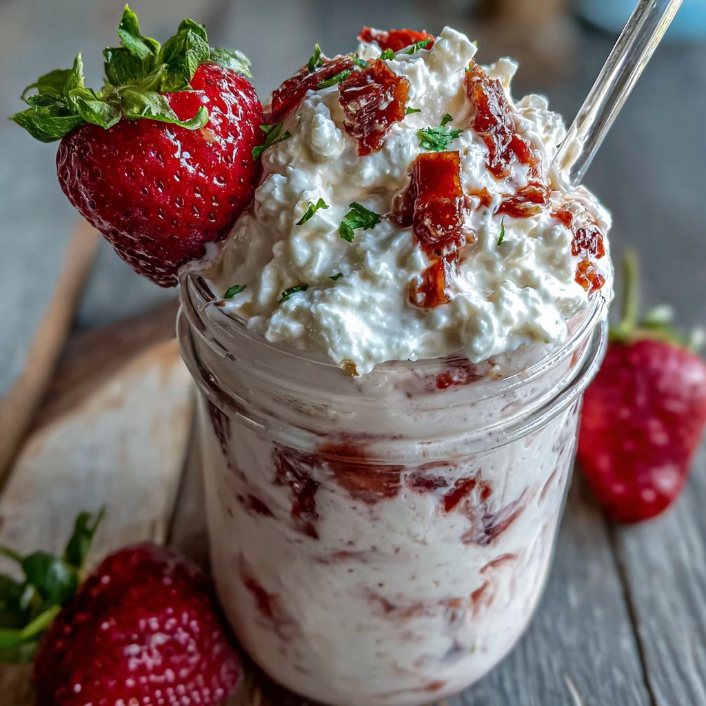 Strawberry Banana Cottage Cheese Smoothie